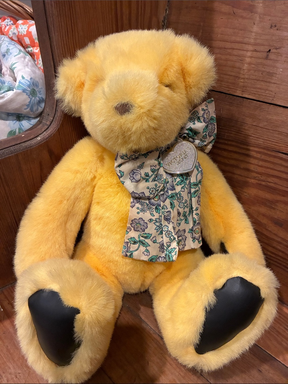 Vintage Victoria’s Secret 1992 Gund Plush Yellow Teddy Bear